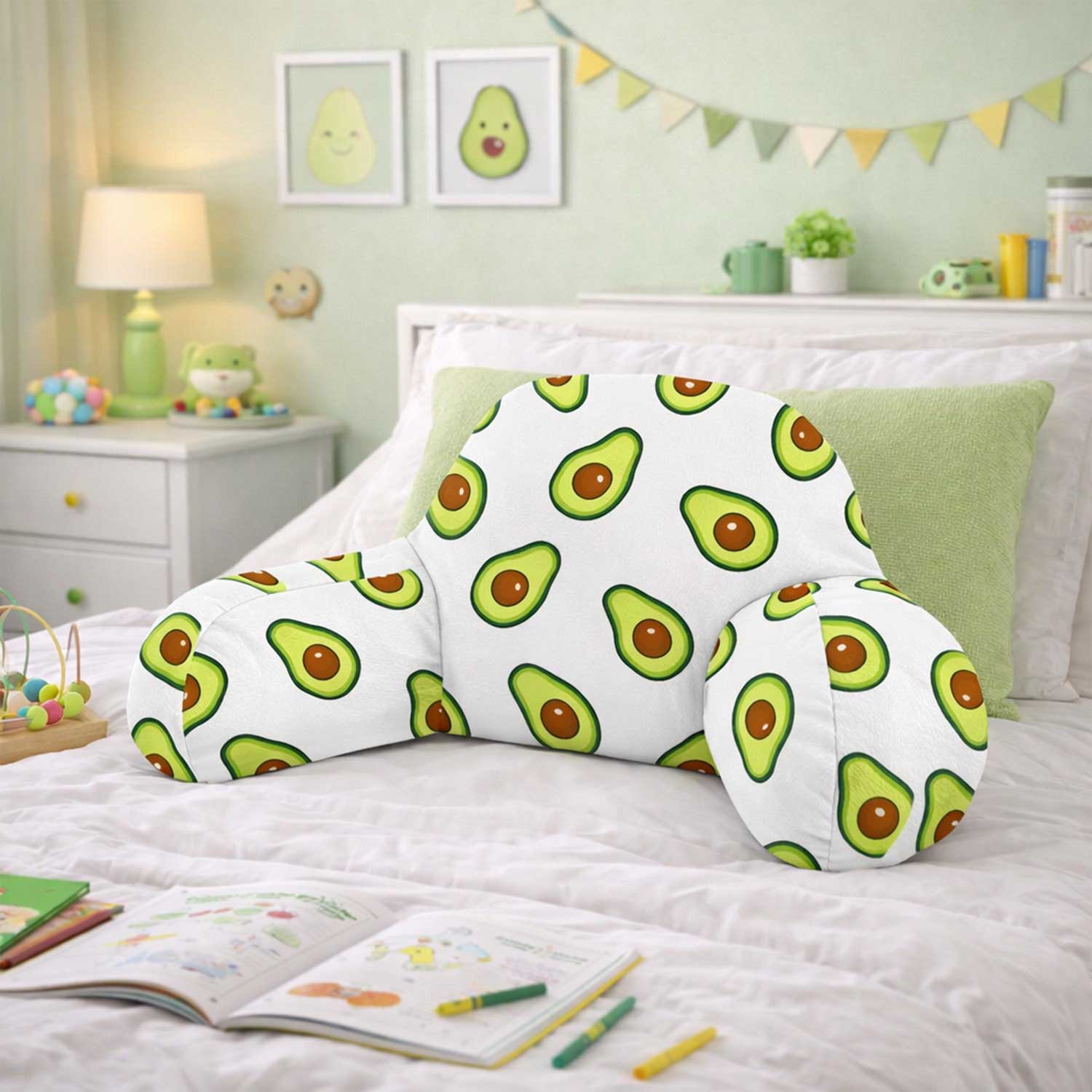 Kids Avocado Print Cuddle Cushion