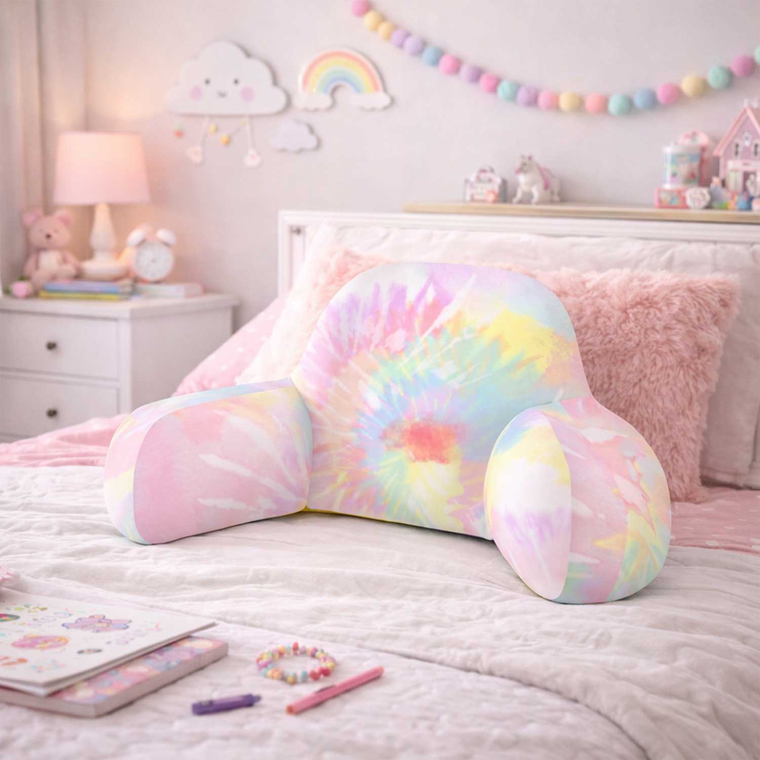 Kids Tie Dye Print Cuddle Cushion