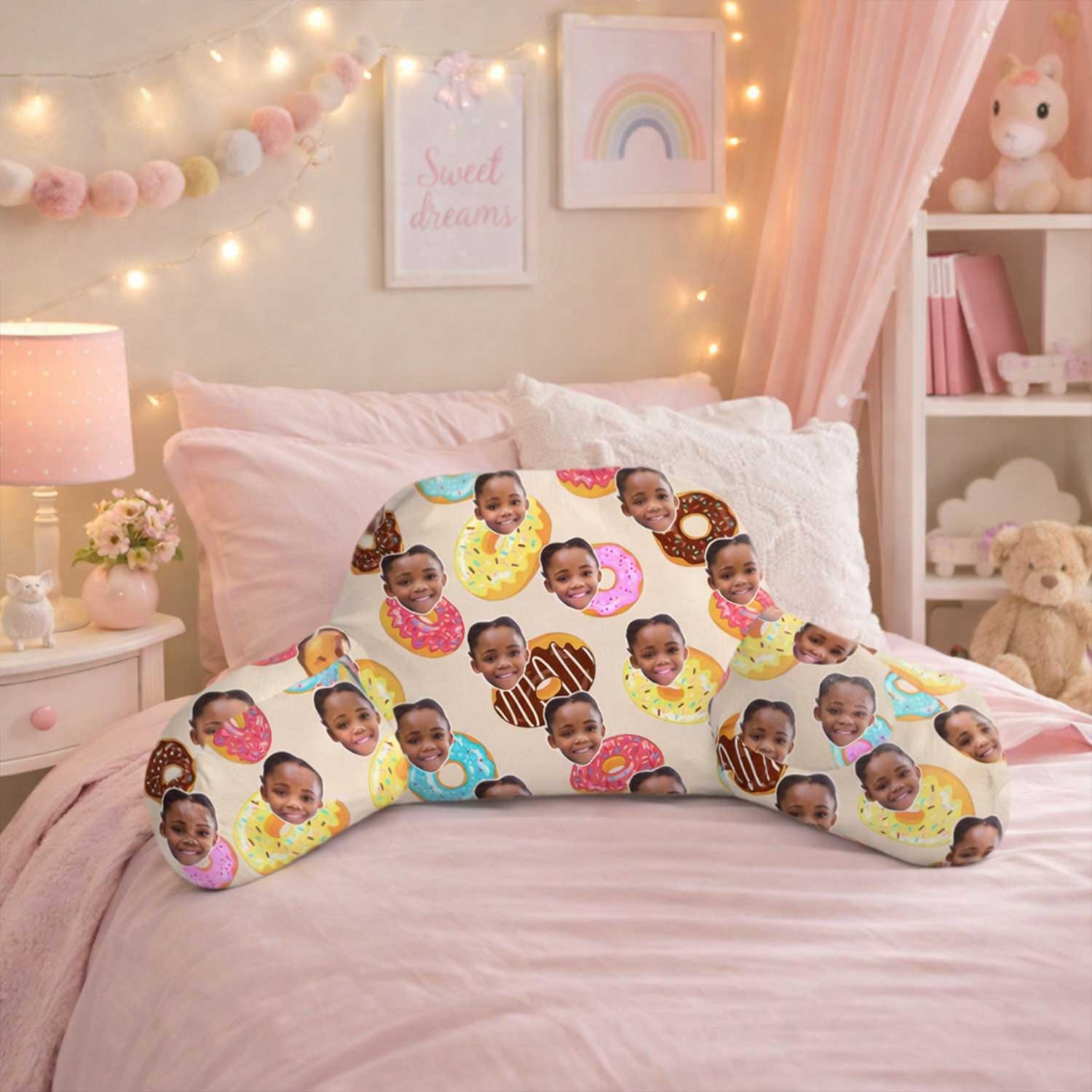 Personalised Kids Donuts Cuddle Cushion