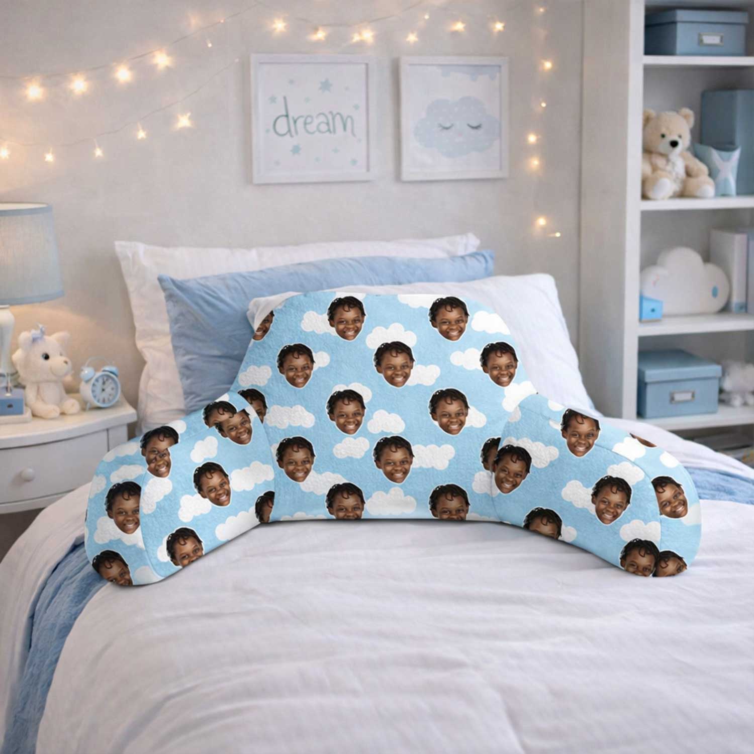 Personalised Kids Clouds Cuddle Cushion