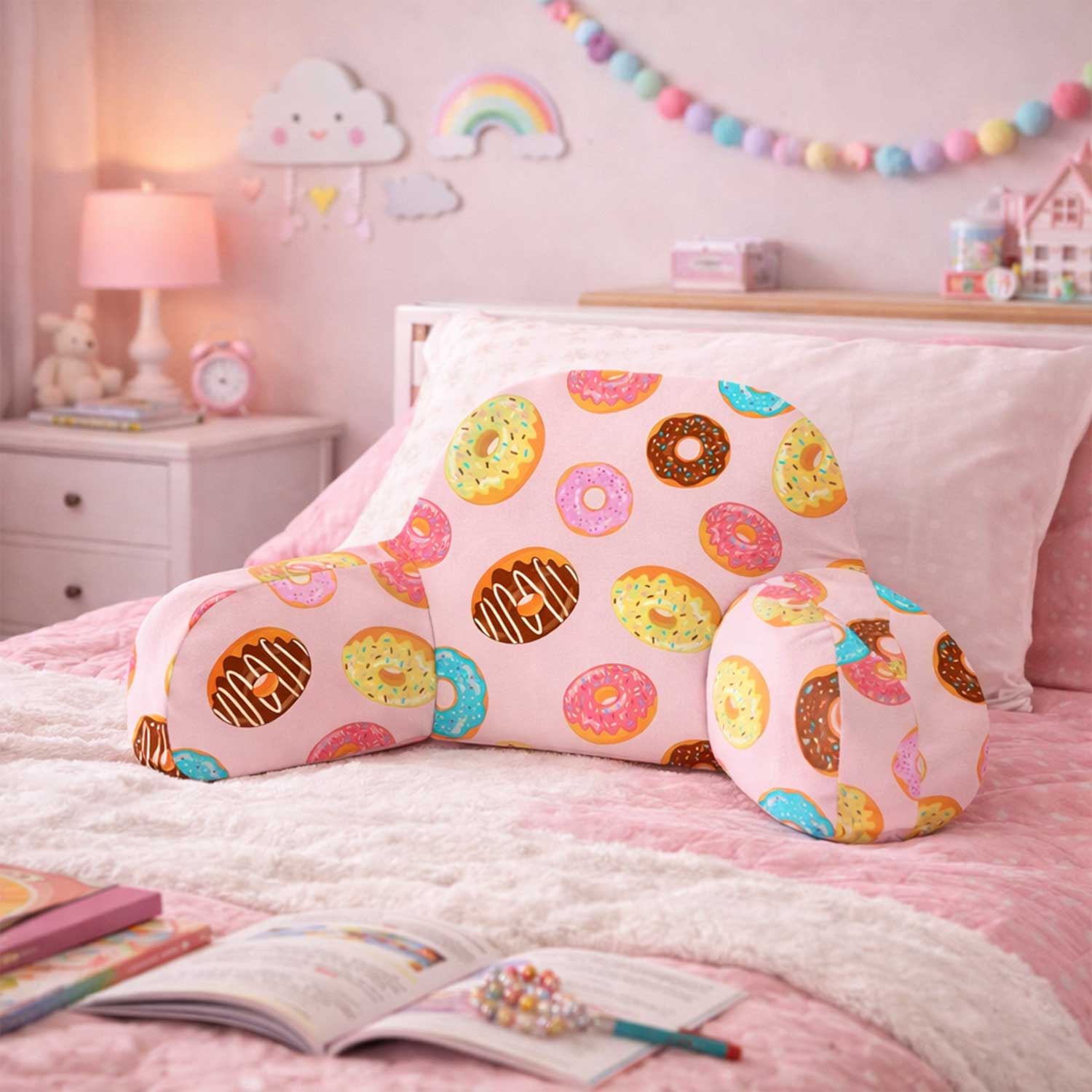 Kids Donuts Print Cuddle Cushion