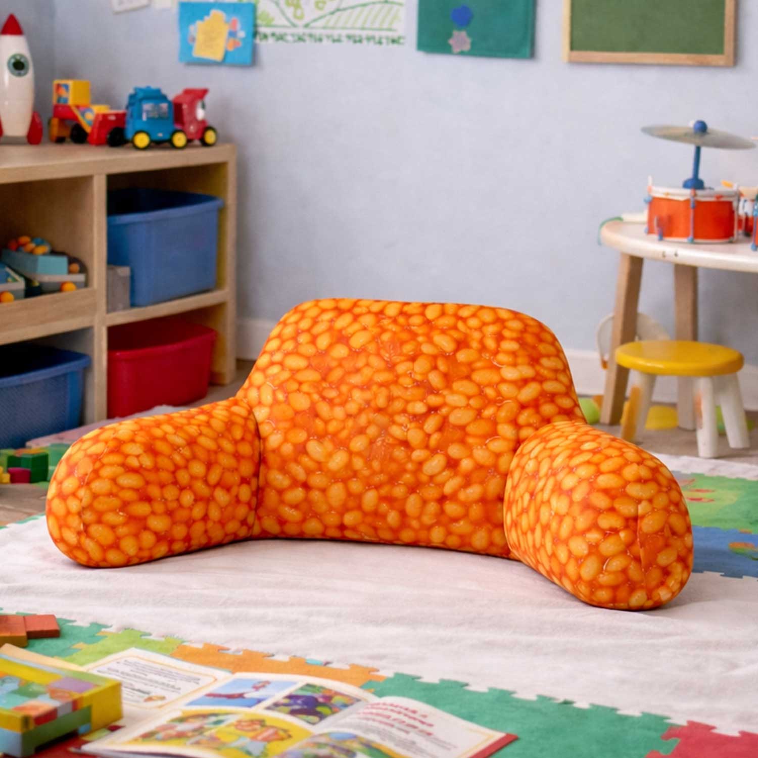 Kids Beans Print Cuddle Cushion