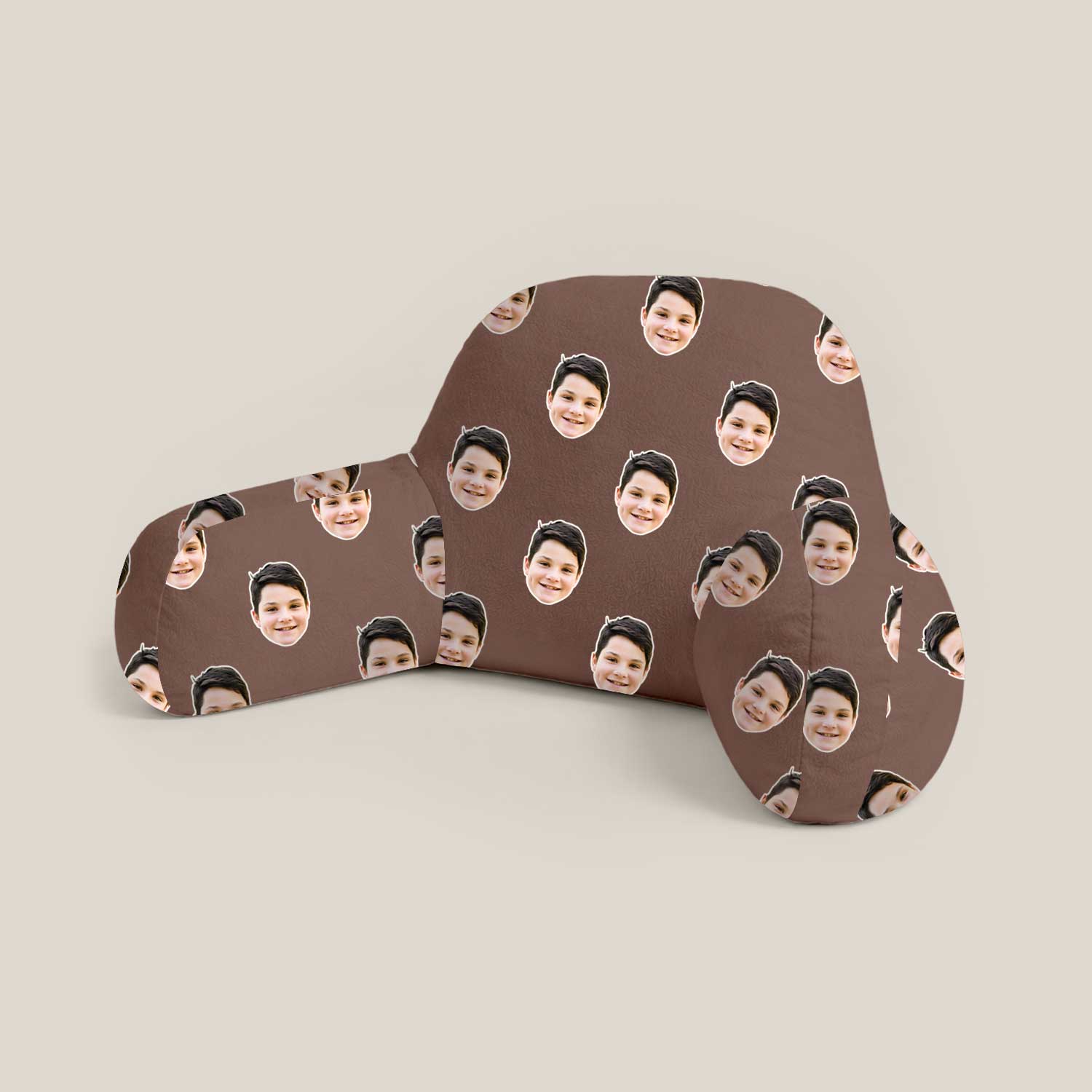 Personalised Kids Face Pattern Cuddle Cushion