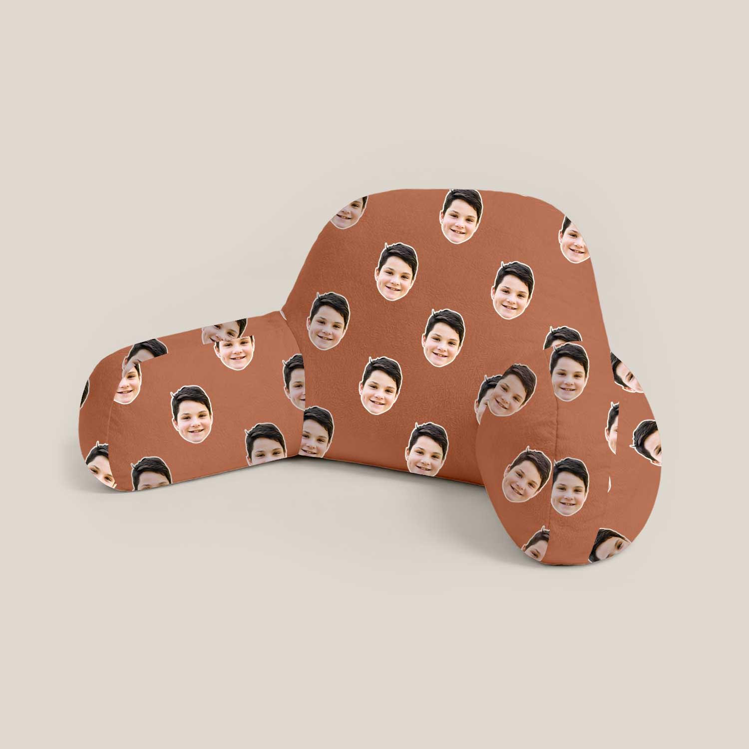 Personalised Kids Face Pattern Cuddle Cushion