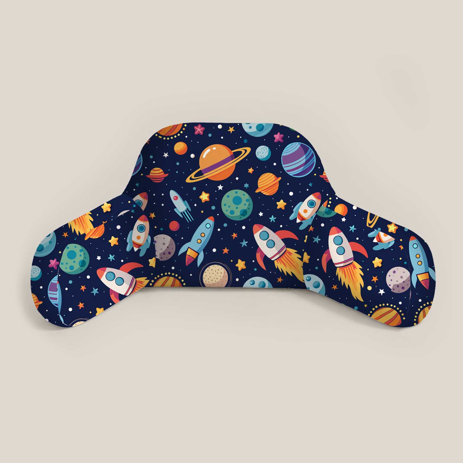 Kids Rocket Ships Print Cuddle Cushion