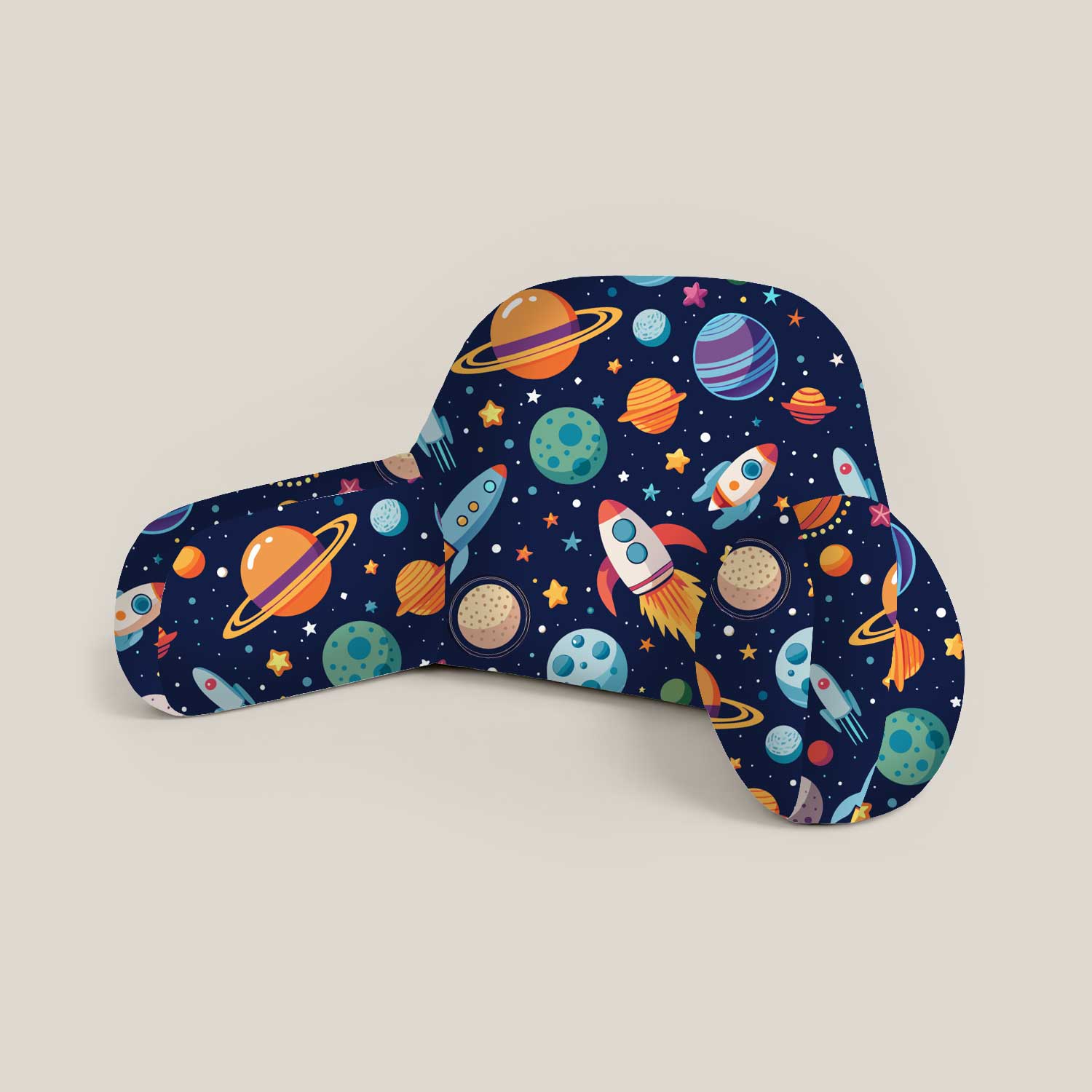 Kids Rocket Ships Print Cuddle Cushion
