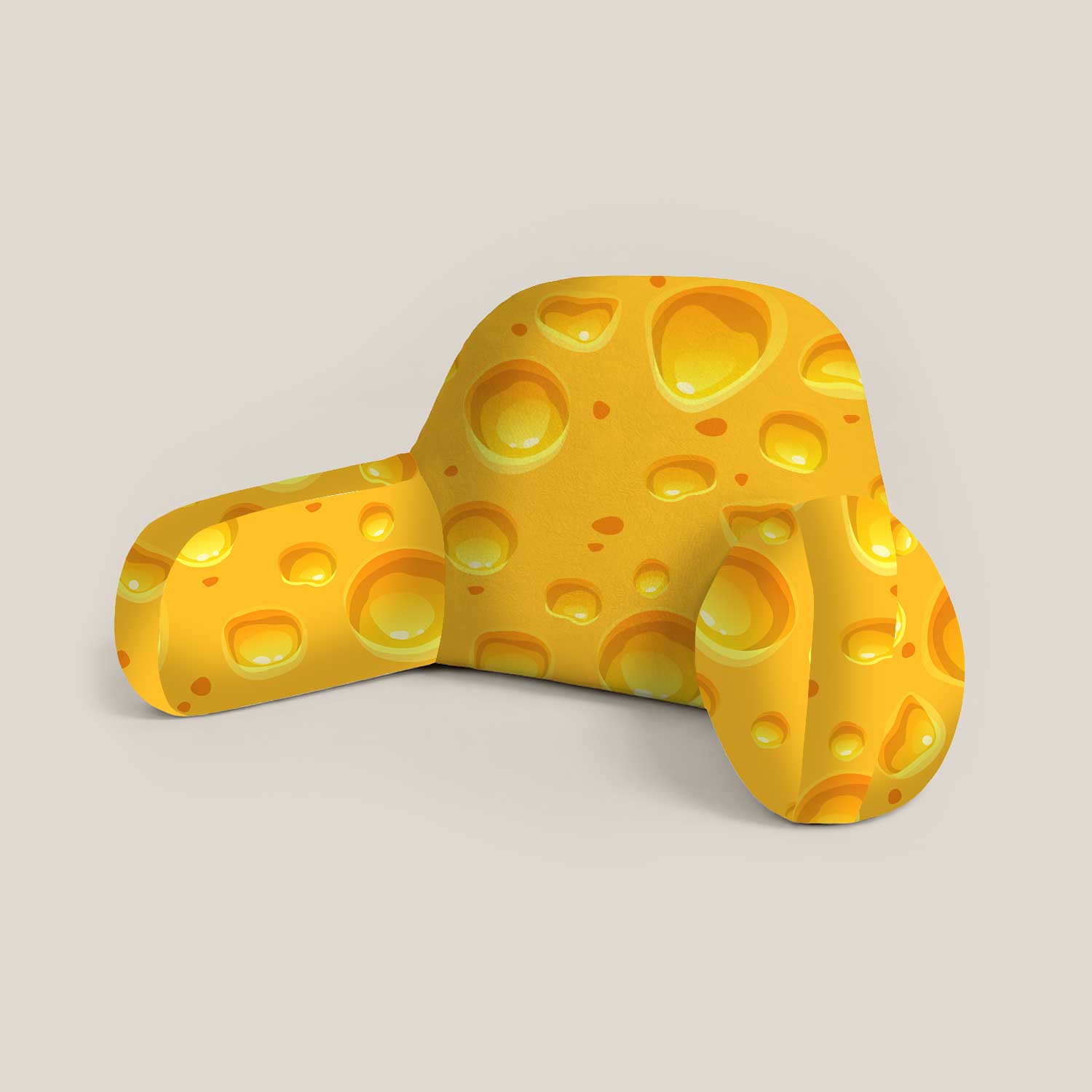 Kids Cheese Print Cuddle Cushion