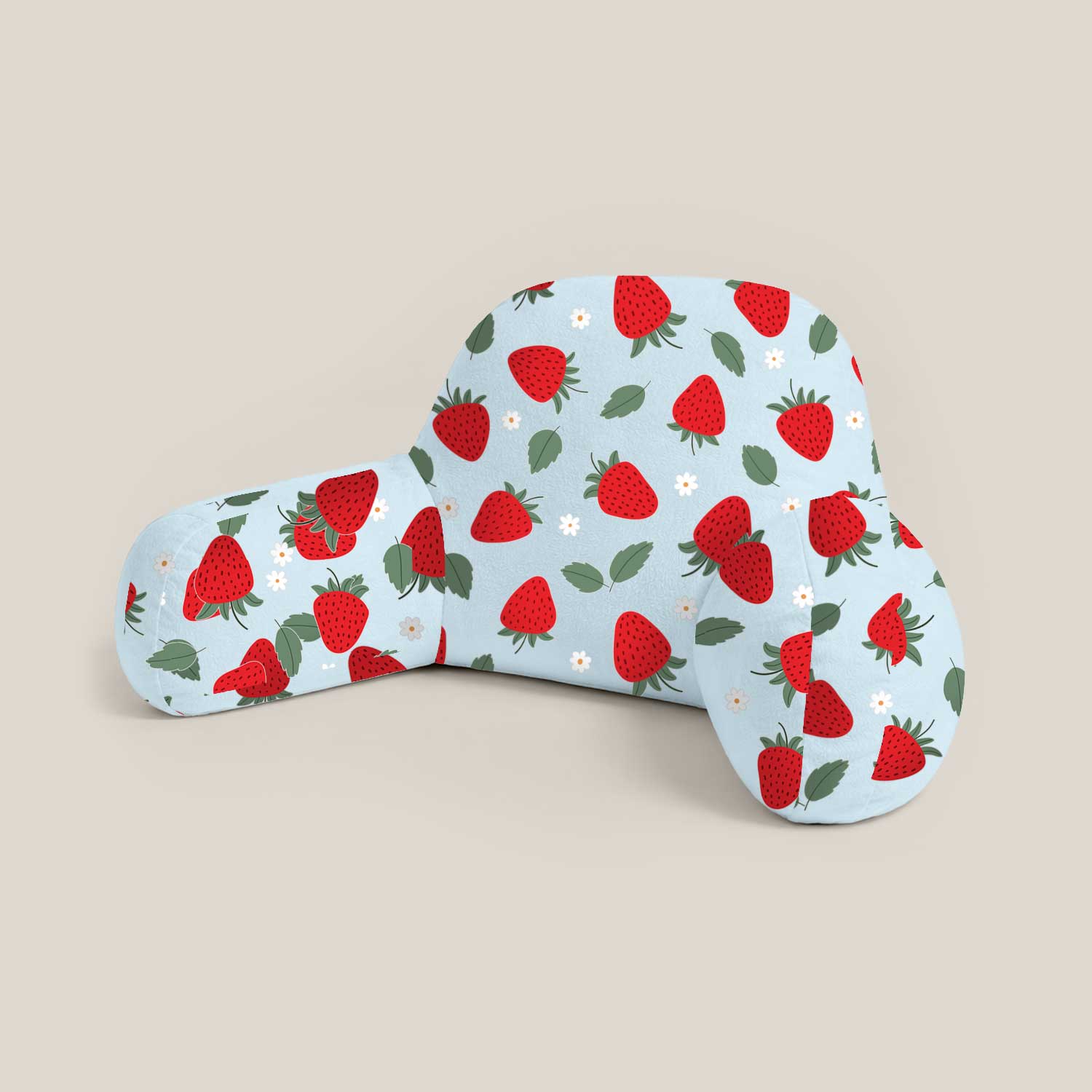Kids Strawberry Print Cuddle Cushion