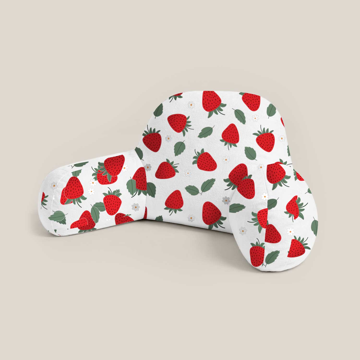 Kids Strawberry Print Cuddle Cushion